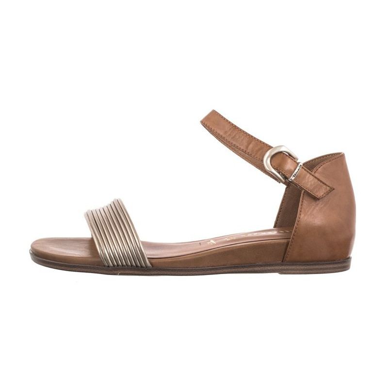 Tamaris Brązowe 1-28110-42 392 Cognac Comb (TM488-a) sandalai