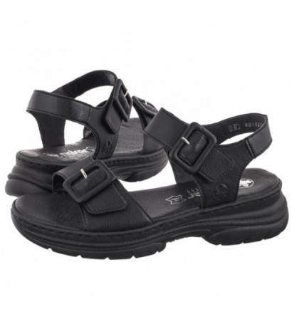 Rieker Czarne 66680-00 Black (RI170-a) sandalai