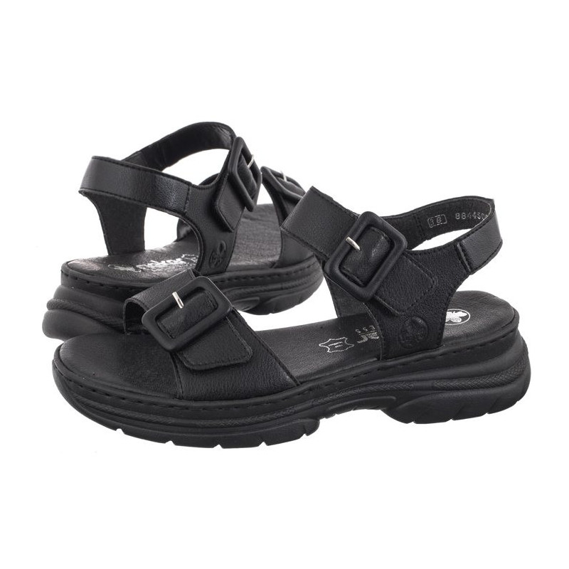 Rieker Czarne 66680-00 Black (RI170-a) sandalai