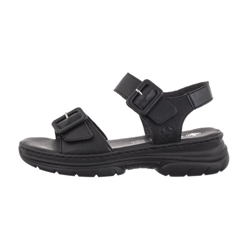 Rieker Czarne 66680-00 Black (RI170-a) sandalai