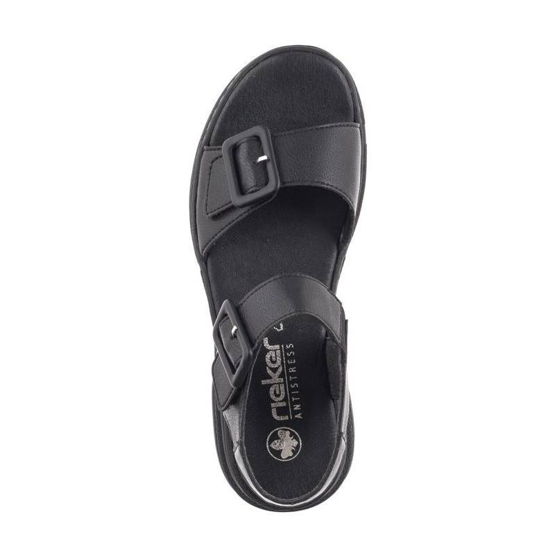 Rieker Czarne 66680-00 Black (RI170-a) sandalai