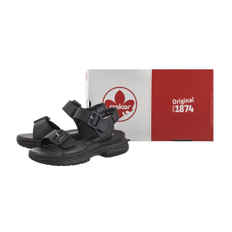 Rieker Czarne 66680-00 Black (RI170-a) sandalai