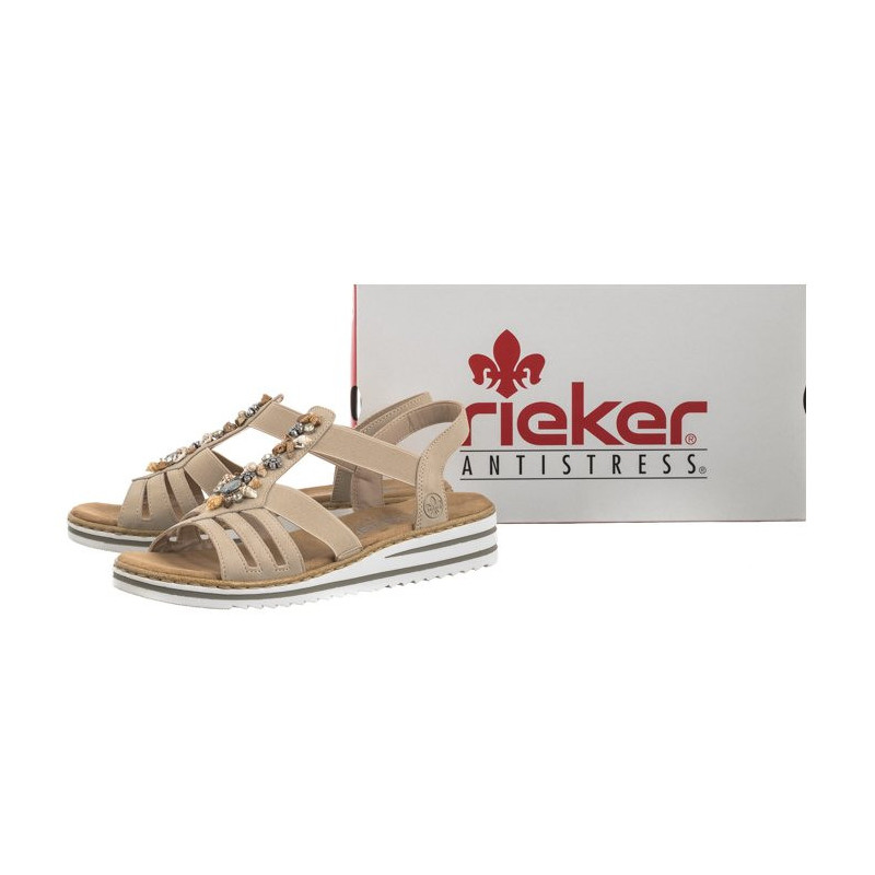 Rieker Beżowe V0649-62 Beige (RI177-a) batai