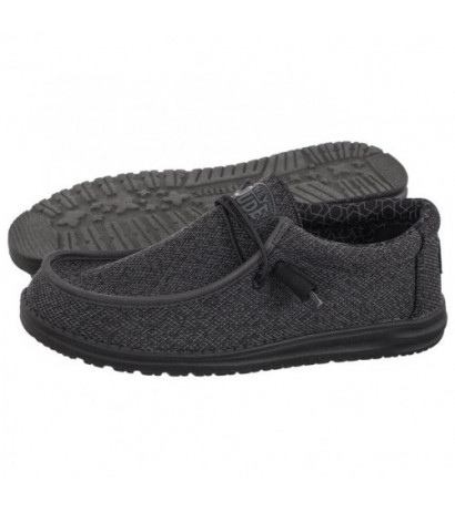 Hey Dude Wally Sox Micro Total Black 40019-0XJ (HY4-g) batai