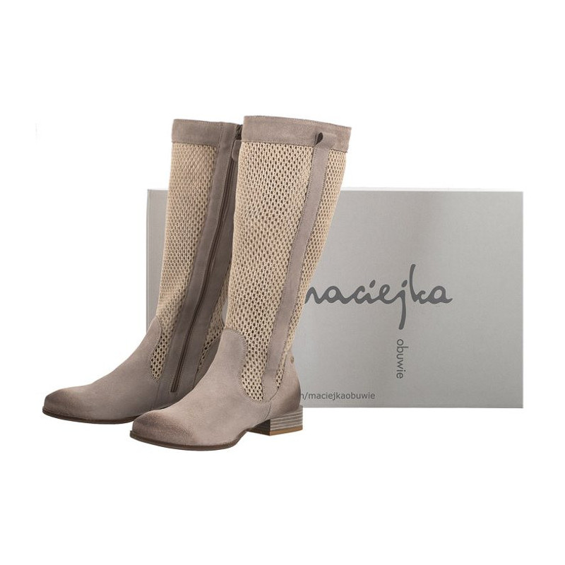 Maciejka Beżowe Ażurowe 06467-04/00-1 (MA1196-b) batai