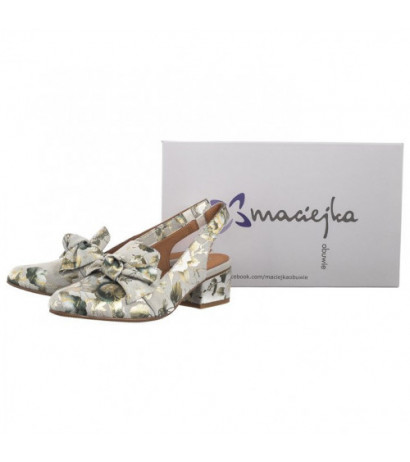 Maciejka Zielone w Kwiaty N6539-38/00-1 (MA1206-b) bateliai