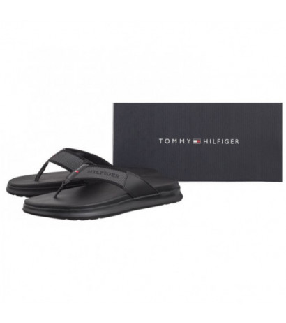 Tommy Hilfiger Comfort Toe Post Beach Sandal Black FM0FM05097 BDS (TH1110-a) batai