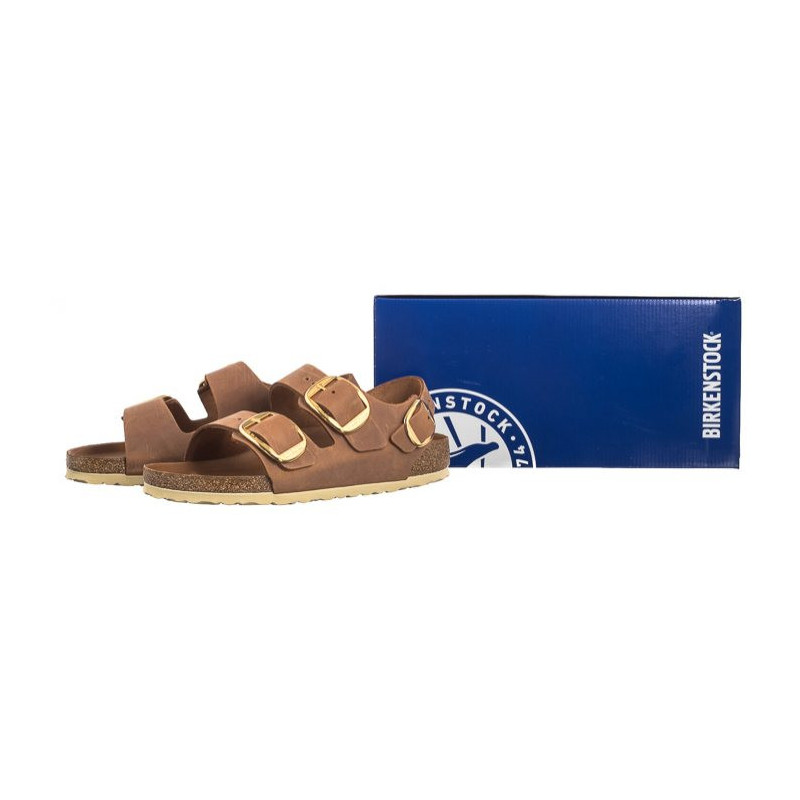 Birkenstock Milano Big Buckle Cognac 1024067 (BK251-b) sandalai
