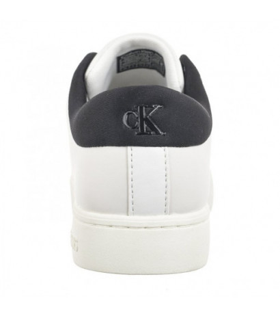 Calvin Klein Classic Cupsole Lowlaceup Lth Wn Bright White/Black YW0YW01444 0GM (CK511-a) batai
