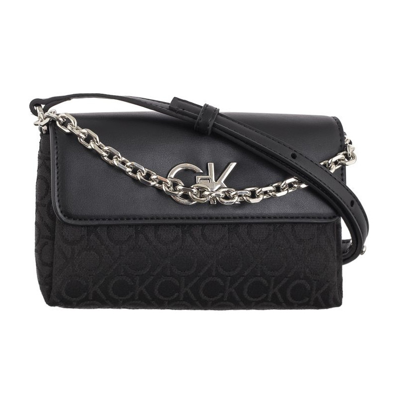 Calvin Klein Re-Lock Mini Crossbody Bag CK Black Mono Jacquard K60K612642 0GK (CK519-a) rankinė