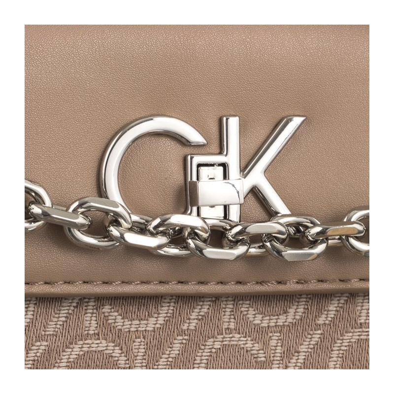 Calvin Klein Re-Lock Mini Crossbody Bag CK Chanterelle Mono Jacquard K60K612642 0HE (CK519-b) rankinė