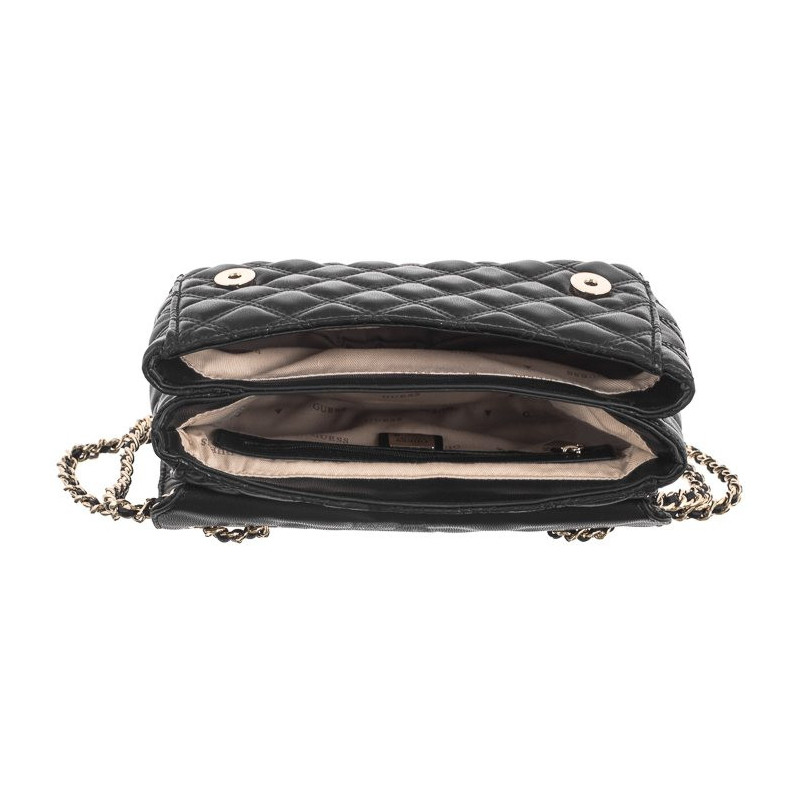 Guess Giully 2 Cmprtmnt Cnvrtble Flp HWQG87 48200 Black (GU618-a) rankinė