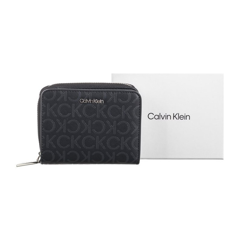 Calvin Klein CK Must MD Zip Around Mono Black Monogram Pu K60K612433 0GM (CK537-a) rankinė