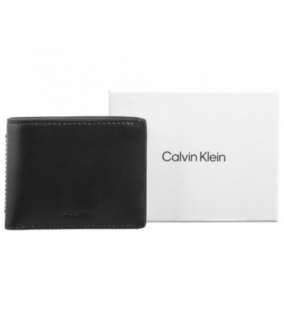 Calvin Klein Clean Esntl Bifold 5CC W/Coin CK Black Palmellato K50K512264 BEH (CK536-a) rankinė