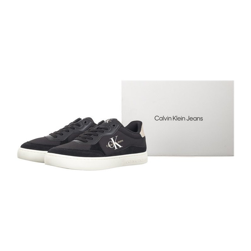 Calvin Klein Classic Cupsole Low Mix Mtl Black/Eggshell/White YM0YM01033 0GR (CK541-a) sportiniai bateliai