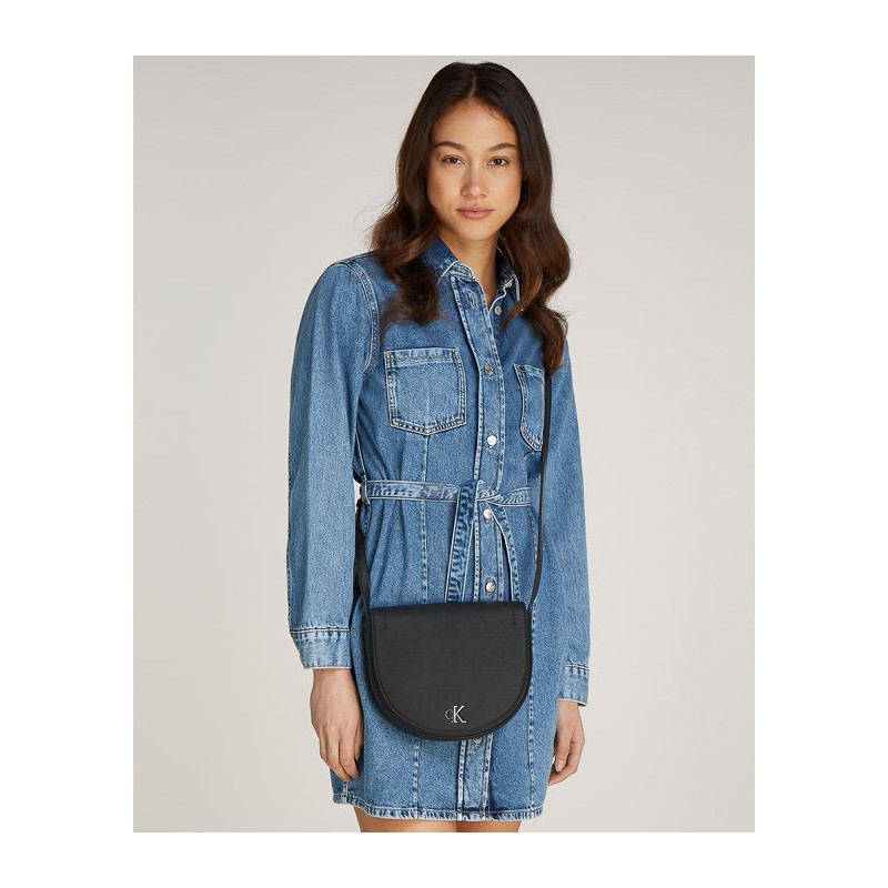 Calvin Klein Minimal Monogram Saddle22 Black K60K612718 BEH (CK543-a) rankinė