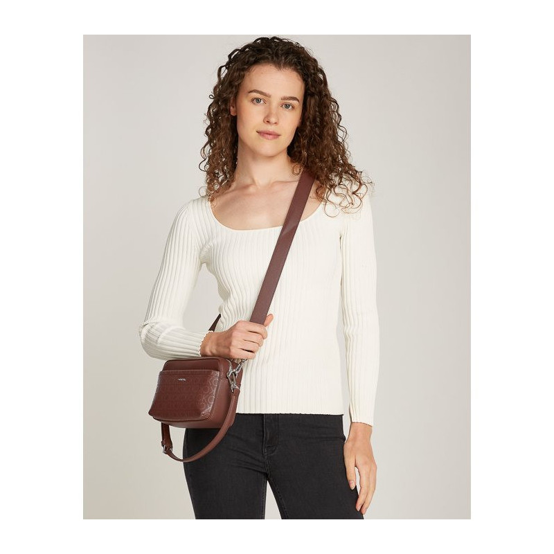 Calvin Klein CK Must Conv Camera Bag Mono Cioccolate Lab Monogram Pu K60K612536 0HH (CK551-a) rankinė