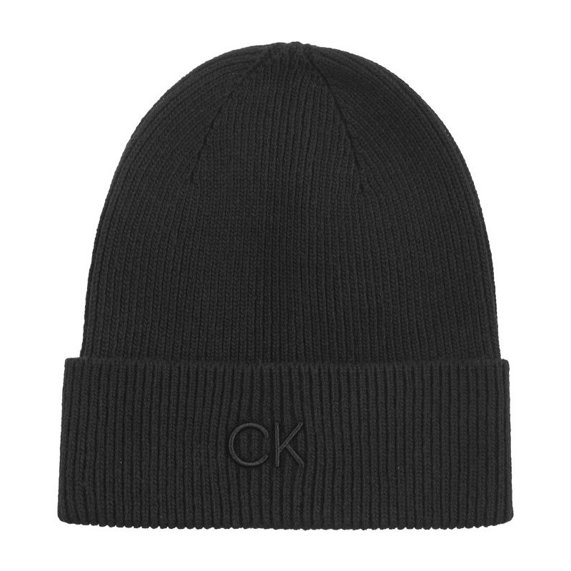 Calvin Klein CK Embroidery Fine Rib Beanie Ck Black K60K612590 BEH (CK554-a) kepurė