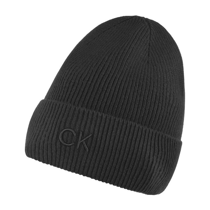 Calvin Klein CK Embroidery Fine Rib Beanie Ck Black K60K612590 BEH (CK554-a) kepurė