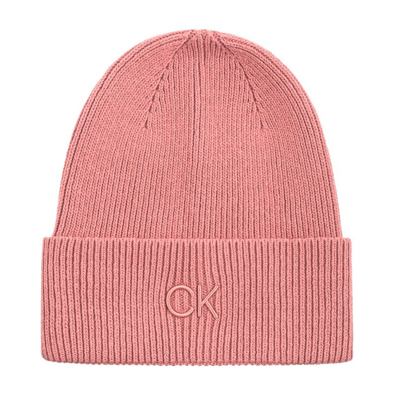 Calvin Klein CK Embroidery Fine Rib Beanie Dusty Rose K60K612590 VCE (CK554-b) kepurė