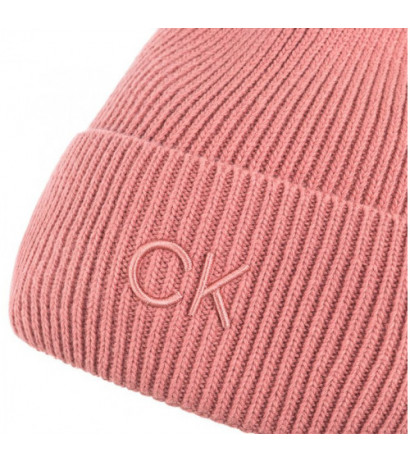 Calvin Klein CK Embroidery Fine Rib Beanie Dusty Rose K60K612590 VCE (CK554-b) kepurė
