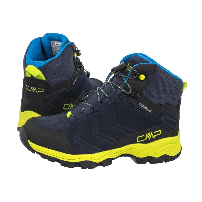 CMP Kids Milnick Mid Trekking Shoes Wp 3Q18584 01NR B.Blue Lime (CM25-a) sportiniai bateliai