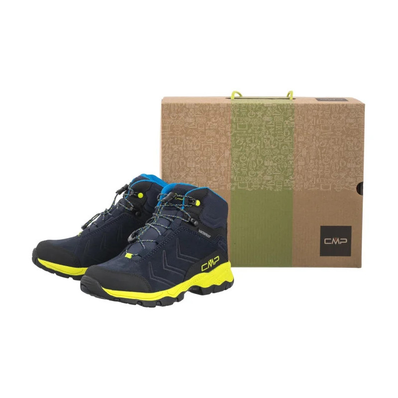 CMP Kids Milnick Mid Trekking Shoes Wp 3Q18584 01NR B.Blue Lime (CM25-a) sportiniai bateliai