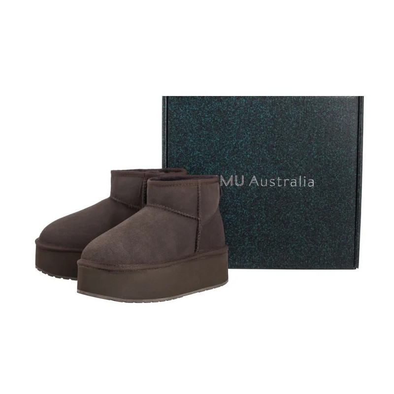 EMU Australia Stinger Micro Flatform Chocolate W13082 (EM505-a) bateliai