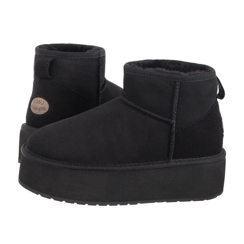 EMU Australia Stinger Micro Flatform Black W13082 (EM505-f) bateliai