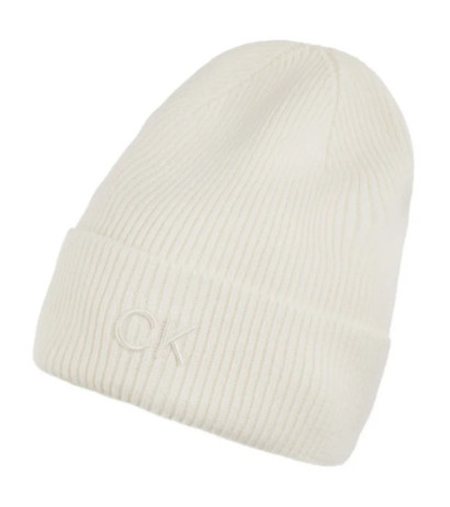 Calvin Klein CK Embroidery Fine Rib Beanie Lily White K60K612590 YAJ (CK554-c) kepurė