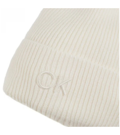Calvin Klein CK Embroidery Fine Rib Beanie Lily White K60K612590 YAJ (CK554-c) kepurė