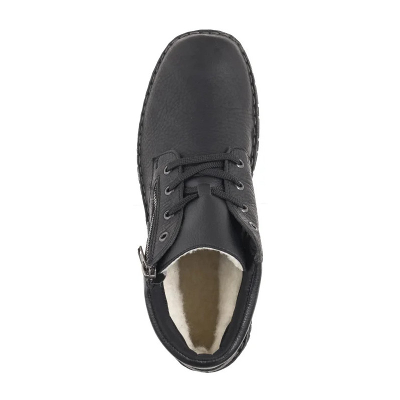 Rieker Czarne 05108-00 Black (RI217-a) žygio batai