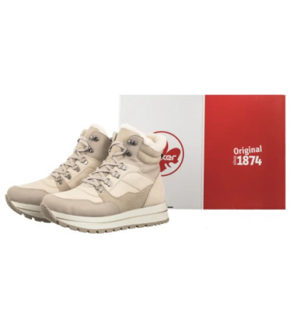 Rieker Beżowe N4002-60 Beige (RI214-a) batai