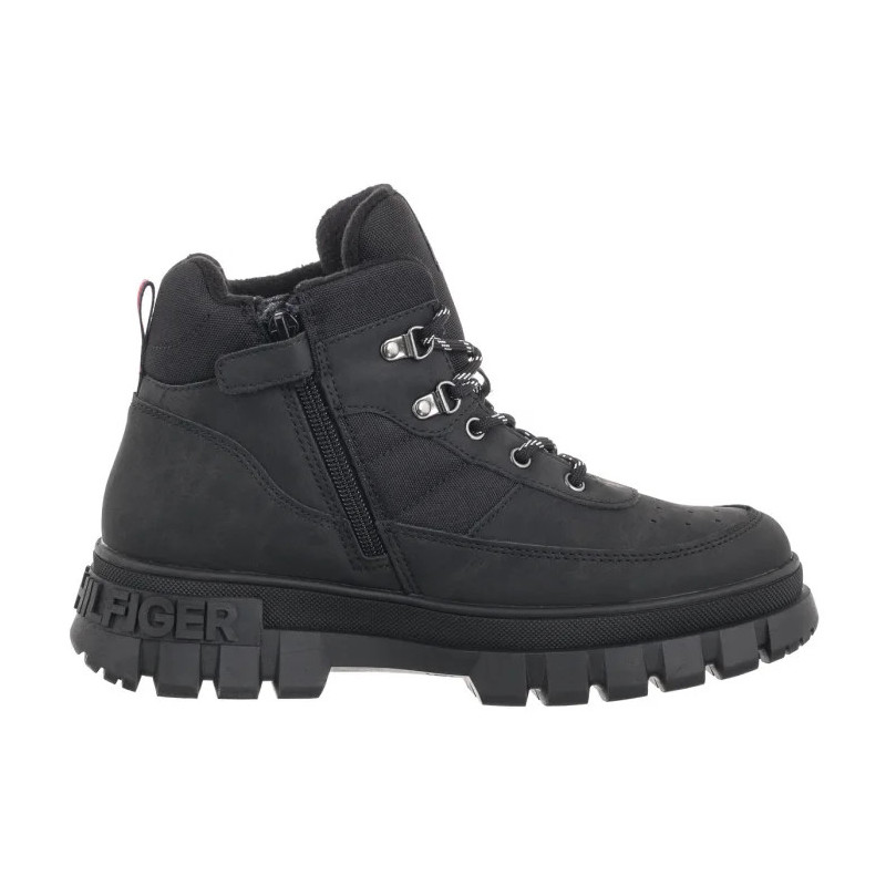 Tommy Hilfiger Lace-Up Bootie Black T3X5-33707-1492999 (TH1201-a) batai