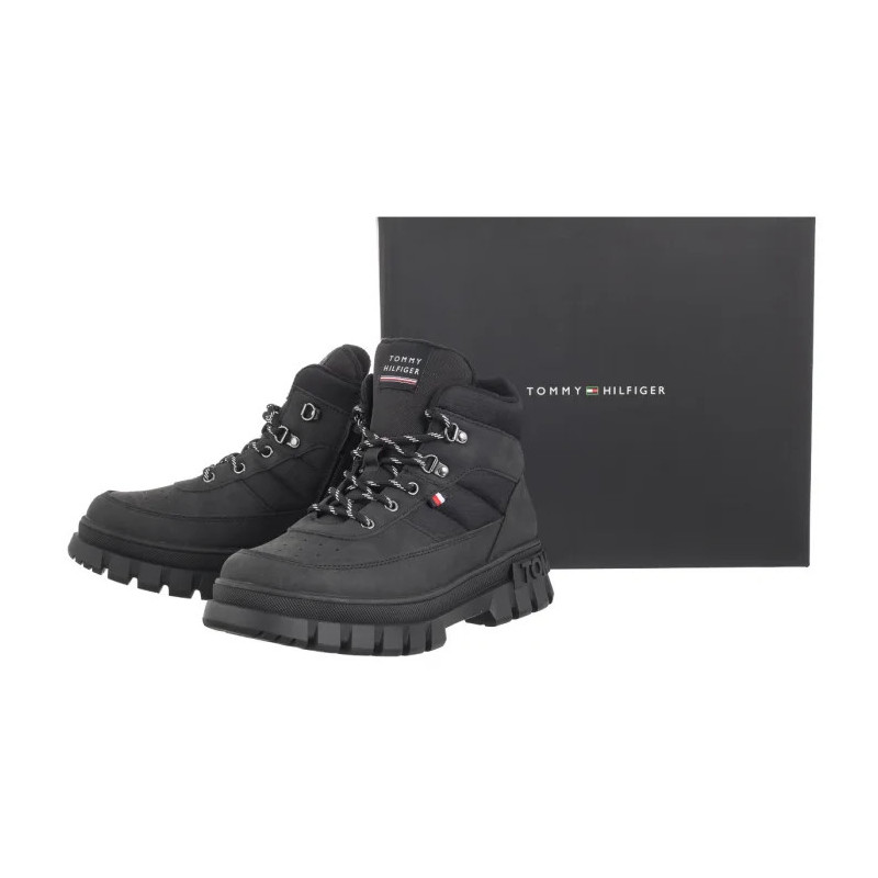 Tommy Hilfiger Lace-Up Bootie Black T3X5-33707-1492999 (TH1201-a) batai