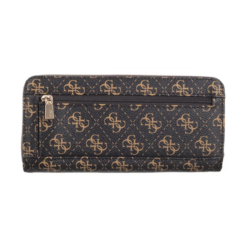 Guess Laurel Slg Large Zip Around SWQE85 00146 Brown Logo (GU665-a) rankinė
