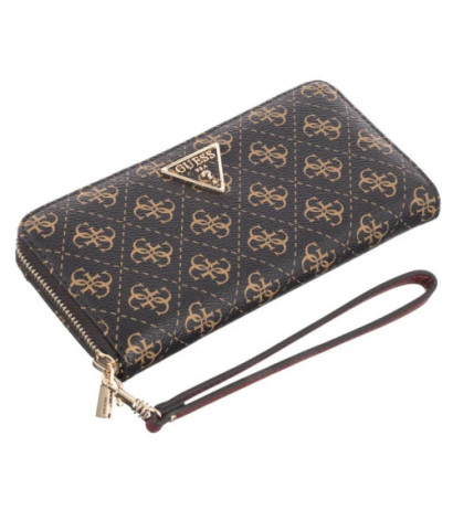 Guess Laurel Slg Large Zip Around SWQE85 00146 Brown Logo (GU665-a) rankinė