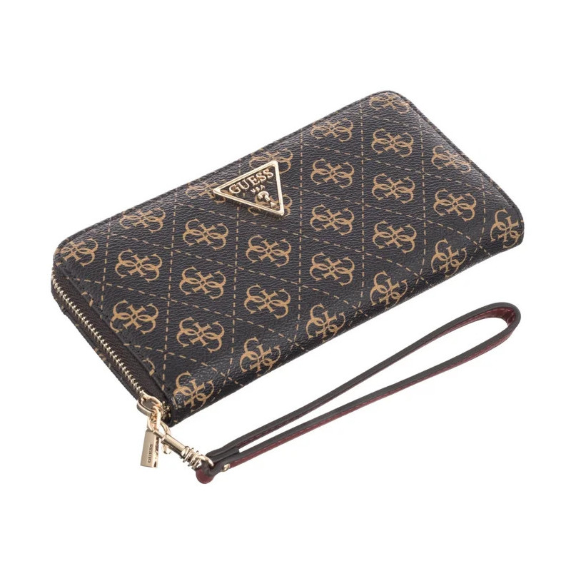 Guess Laurel Slg Large Zip Around SWQE85 00146 Brown Logo (GU665-a) rankinė