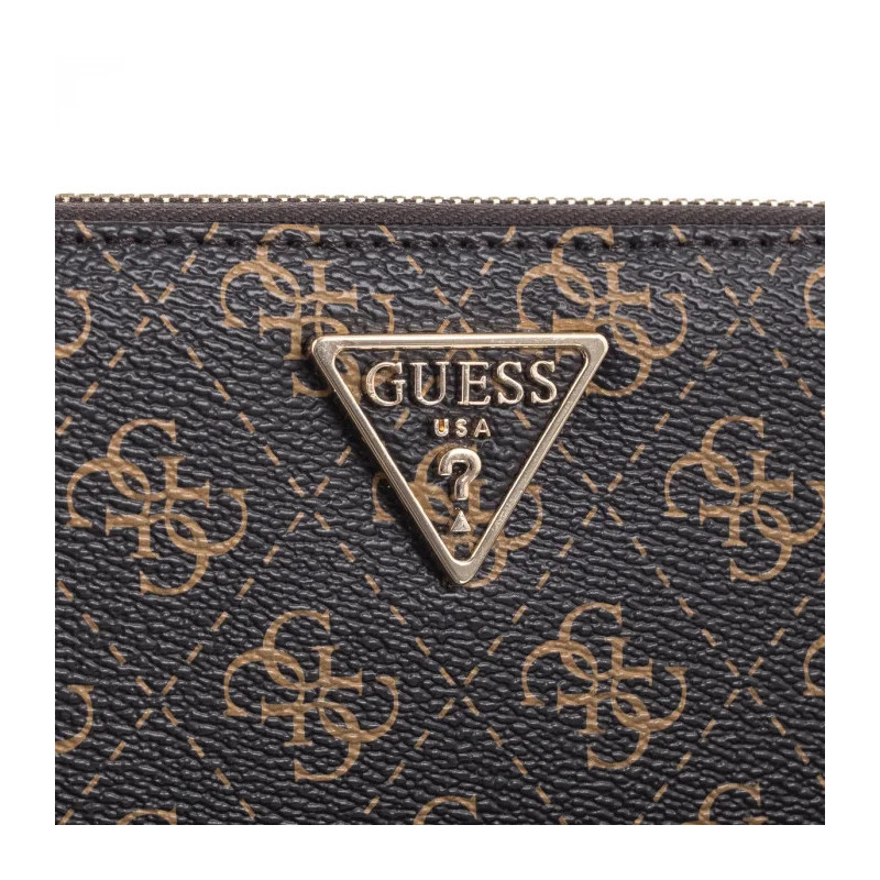 Guess Laurel Slg Large Zip Around SWQE85 00146 Brown Logo (GU665-a) rankinė