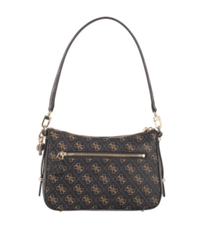 Guess Eco Erica Top Zip Shoulder Bag HWEQG9 51018 Brown Logo (GU664-a) rankinė