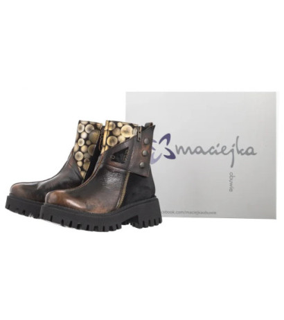 Maciejka Złote/Czarne 06140-25/00-7 (MA1112-b) bateliai