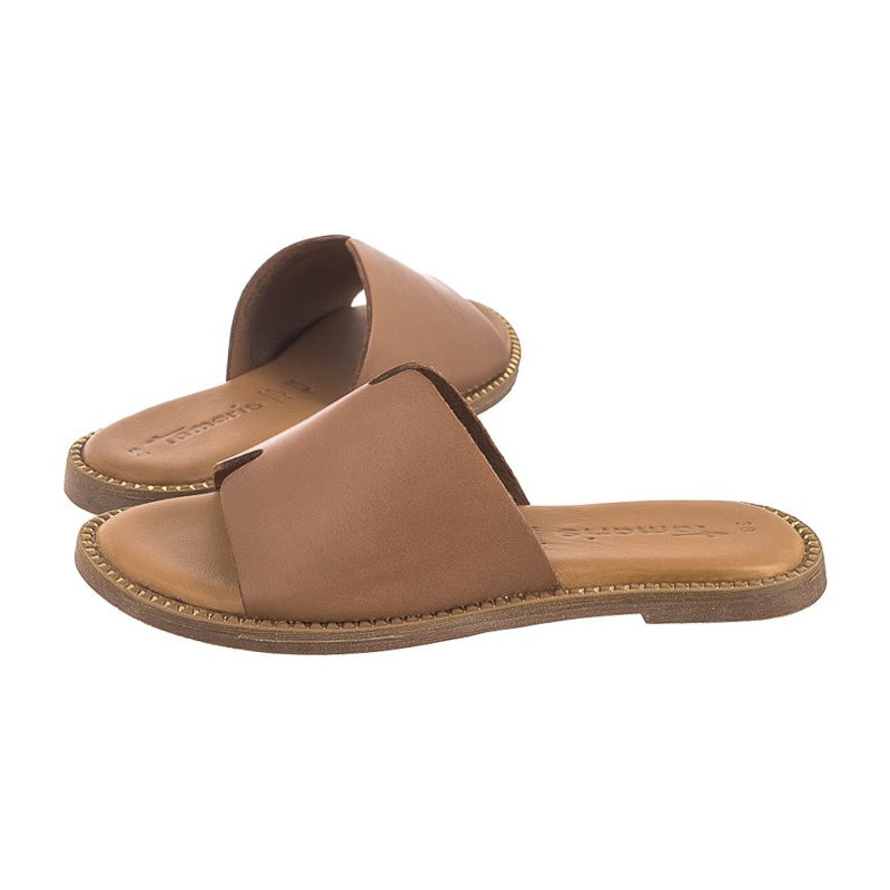 Tamaris Brązowe 1-27135-42 305 Cognac (TM484-b) Moteriški batai/šlepetės