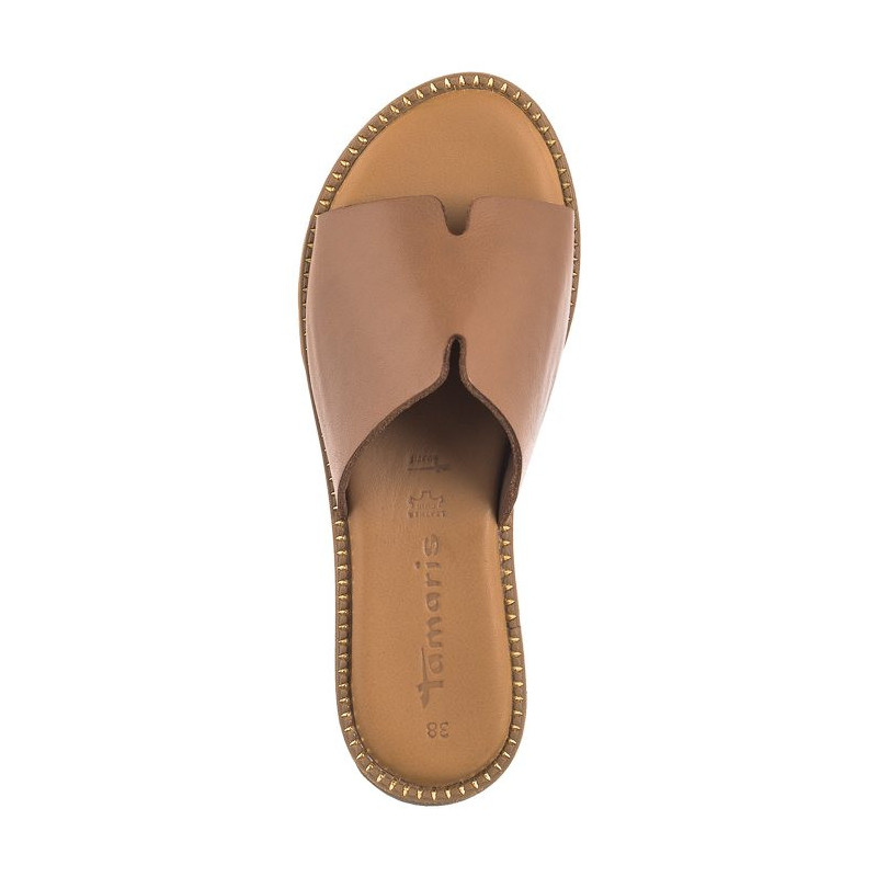 Tamaris Brązowe 1-27135-42 305 Cognac (TM484-b) Moteriški batai/šlepetės