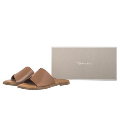 Tamaris Brązowe 1-27135-42 305 Cognac (TM484-b) Moteriški batai/šlepetės
