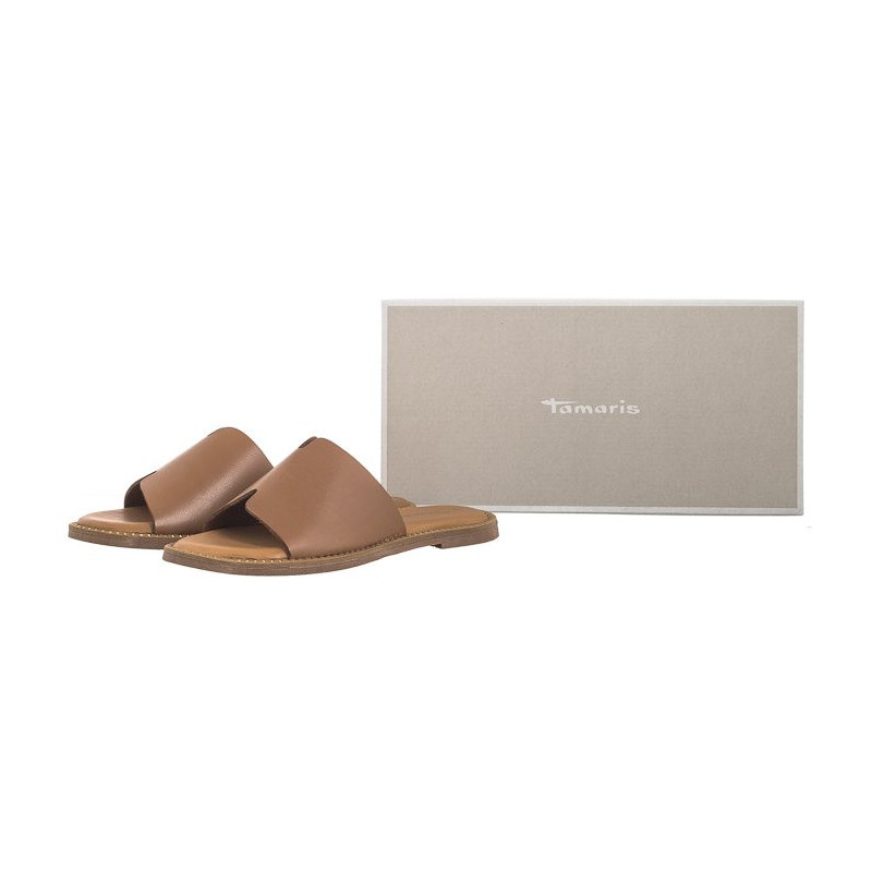 Tamaris Brązowe 1-27135-42 305 Cognac (TM484-b) Moteriški batai/šlepetės