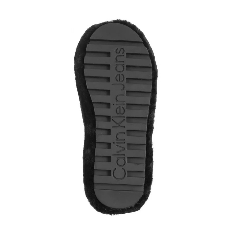 Calvin Klein Home Anke Slipper Wn Fur Triple Black YW0YW01596 0GJ (CK592-a) Moteriški batai/šlepetės