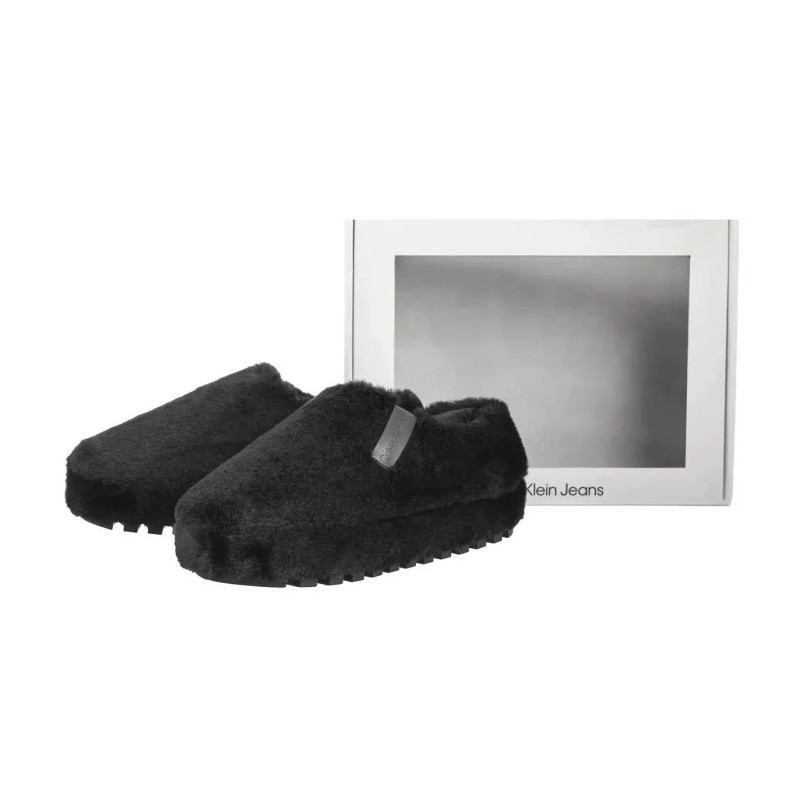 Calvin Klein Home Anke Slipper Wn Fur Triple Black YW0YW01596 0GJ (CK592-a) Moteriški batai/šlepetės
