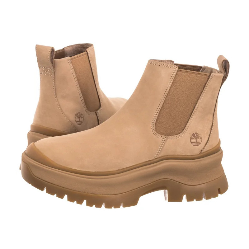 Timberland Roxie Lane Mid Chelsea Boot Light Beige Nubuck 0A28XM EN7 (TI135-a) 