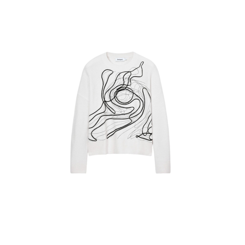 Desigual Megztinis 24WWJF55 White