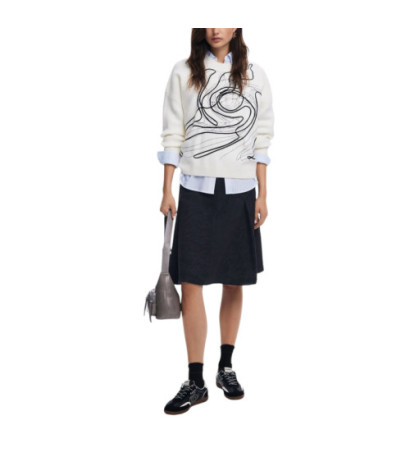 Desigual Megztinis 24WWJF55 White